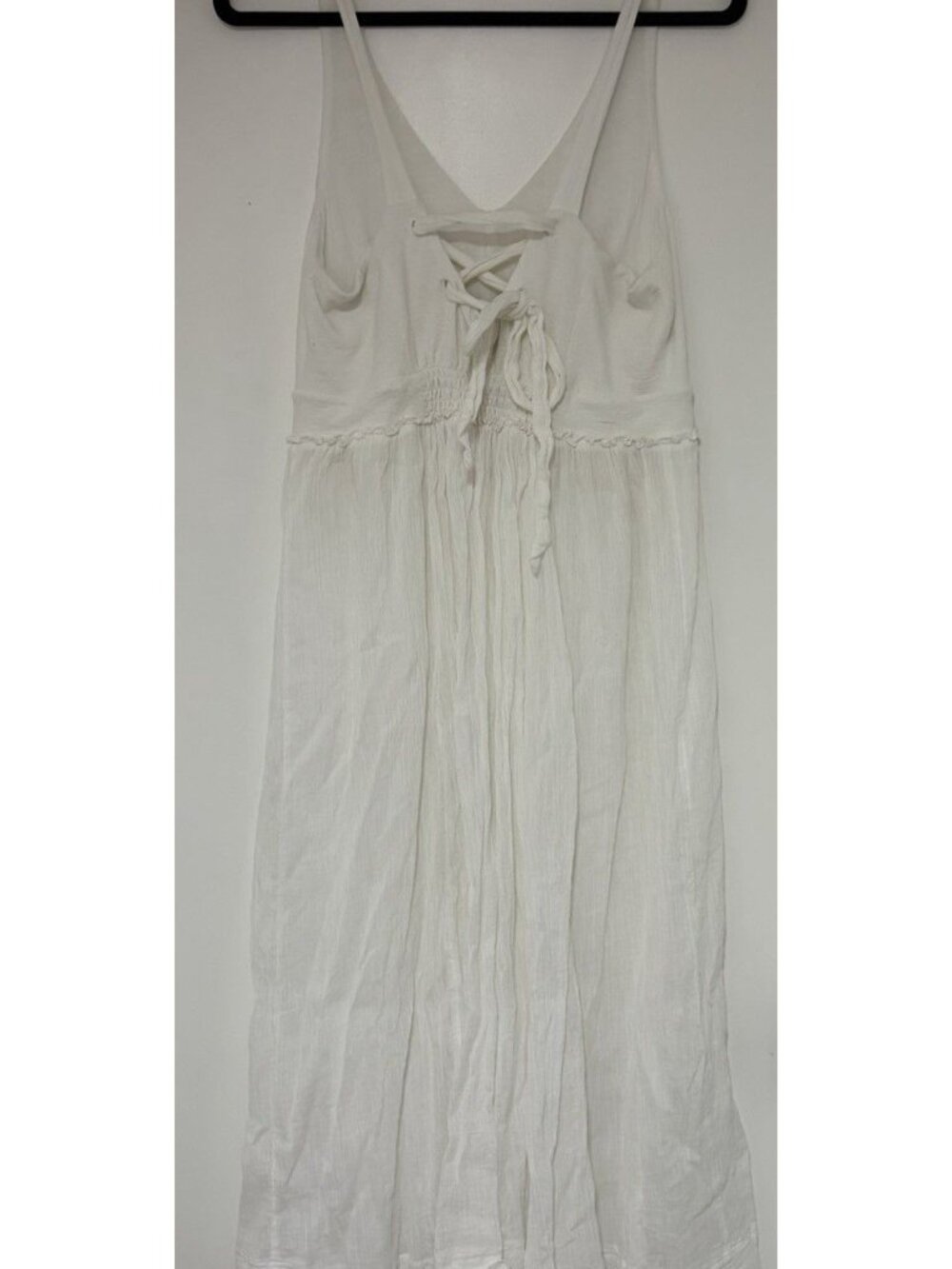 Anthropologie Saturday Sunday White Elina Women’s Maxi Cotton Gauze Dress Sz Med - Picture 5 of 11